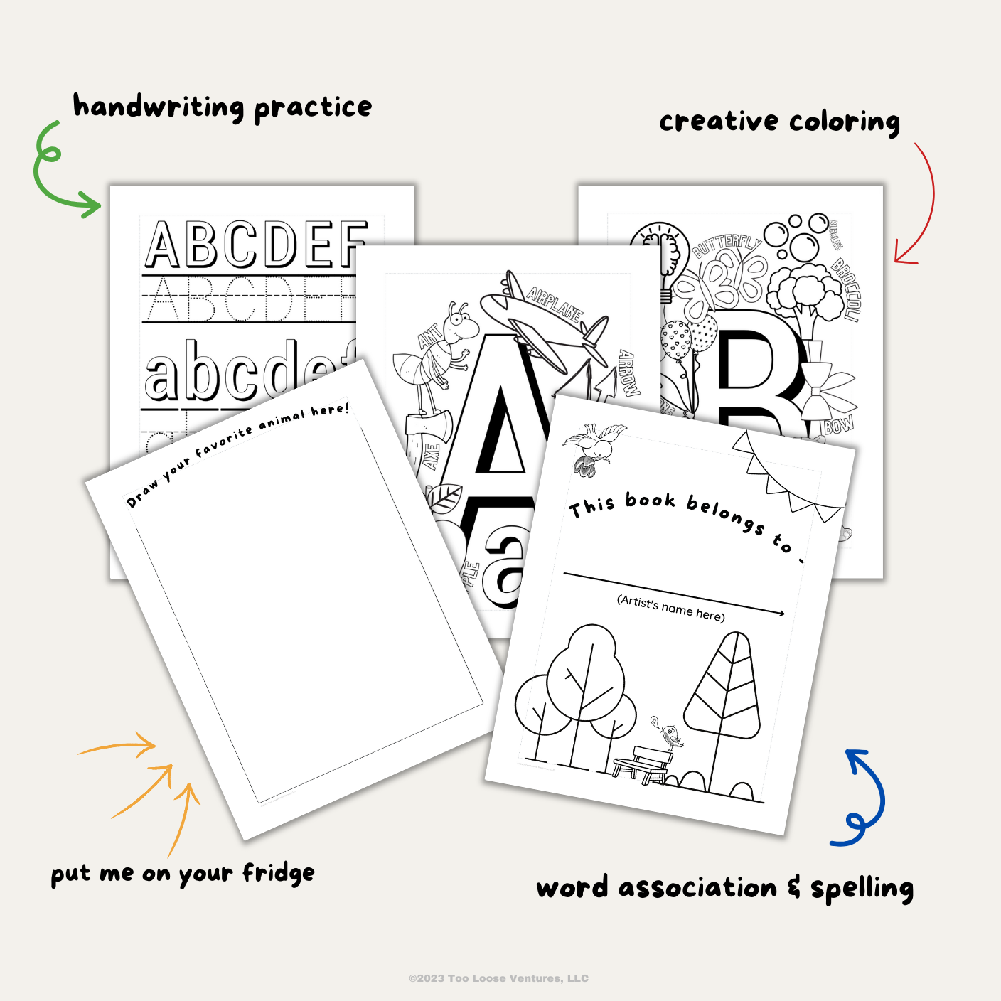 The Amazing Alphabet Coloring & Handwriting Book  |  Coloring Book