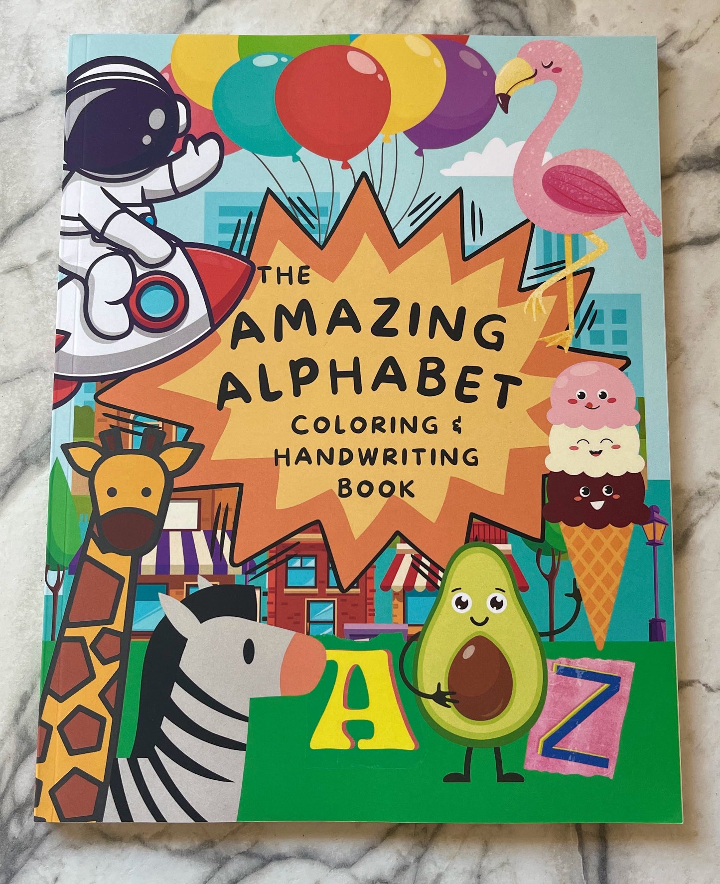 The Amazing Alphabet Coloring & Handwriting Book  |  Coloring Book